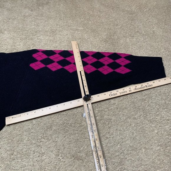 Jaeger Womens 97cm 38in Black/Pink 100% Cashmere Long Sleeve Sweater - Picture 6 of 6